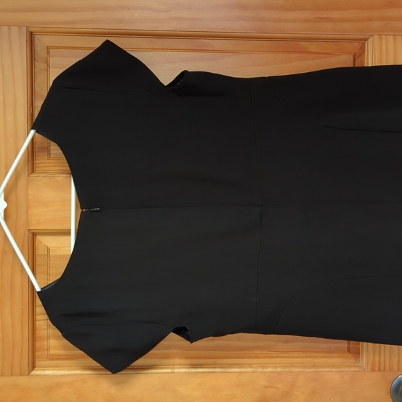 Julian Taylor Formal Flare Mesh Panel Hem Dress 16 Black - Picture 9 of 16